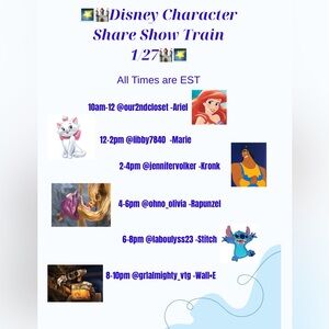 🌠🏰 1/27 Disney Favorite Character Movie Share Show Train FLYER🏰🌠